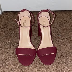 Maroon/burgundy heels